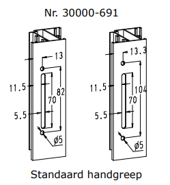 30000-691 Versterkingsstuk voor standaard handgrepen Chrono