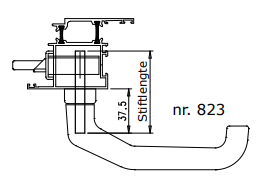 823 Sobinco deurkruk met kortschild en ronde greep