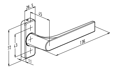 82600 Sobinco deurkruk op kortschild