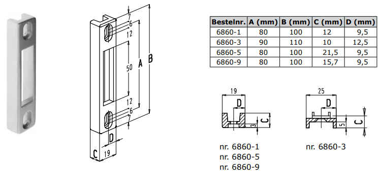 6860 MIDDENSLUITPLAAT - REEKS HAAKSLOTEN