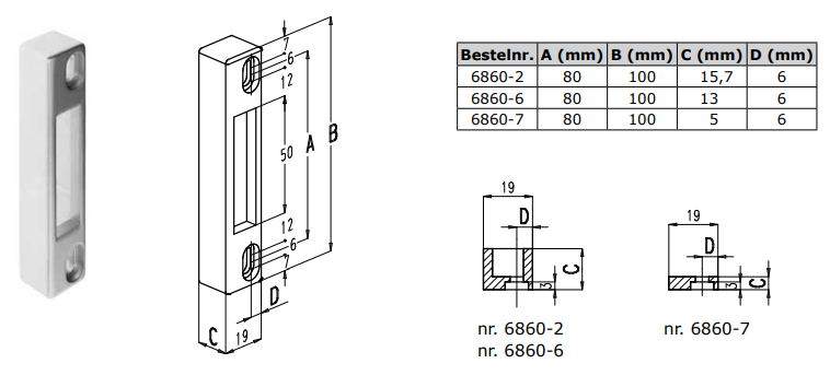6860 MIDDENSLUITPLAAT - REEKS HAAKSLOTEN