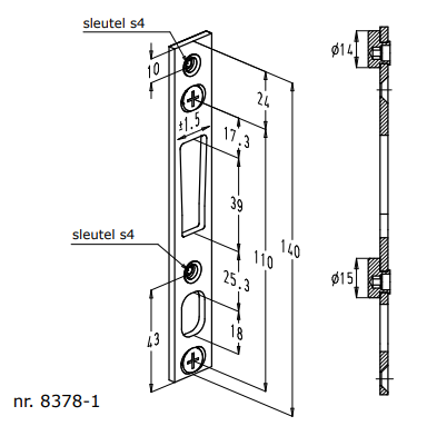 8378-1 voor haak/pen