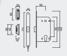 Magneetslot cilinder 22mm