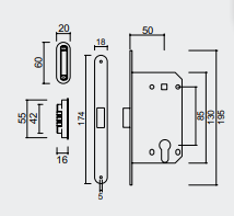 Magneetslot cilinder 18