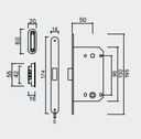 Magneetslot toilet 18mm