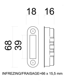 Tegenplaat voor magneetslot