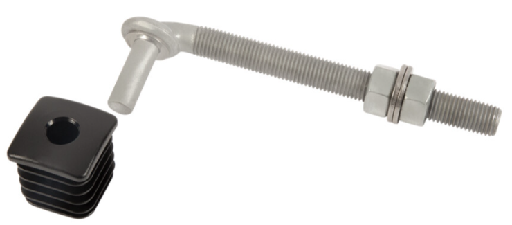 GBM16 Scharnierset voor tuinpoorten met polyamide doppen