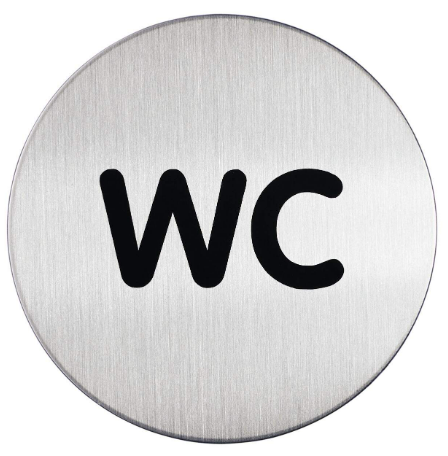 490723 PICTO ''WC'' Ø83mm