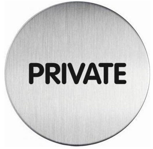 492465 PICTO ''PRIVATE'' Ø 83 mm