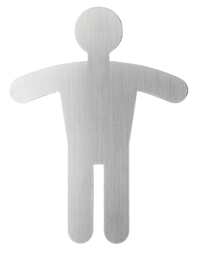 495123 PICTO Toilet heren symbool 90x120mm