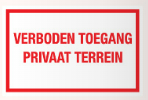 17 VERBODEN TOEGANG PRIVAAT TERREIN 400x250MM
