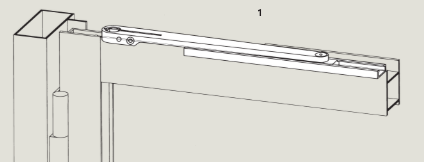 Speunarm 8510 met glijarm voor aanslagdeuren