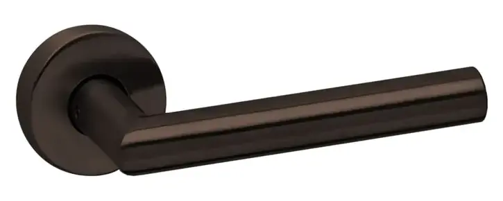 00126-WCX Deurkruk TIPO op ronde onderrozet ZWART