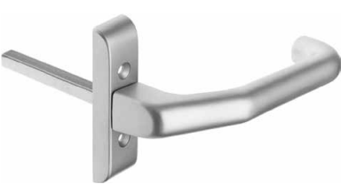 823 deurkruk met kortschild en ronde greep