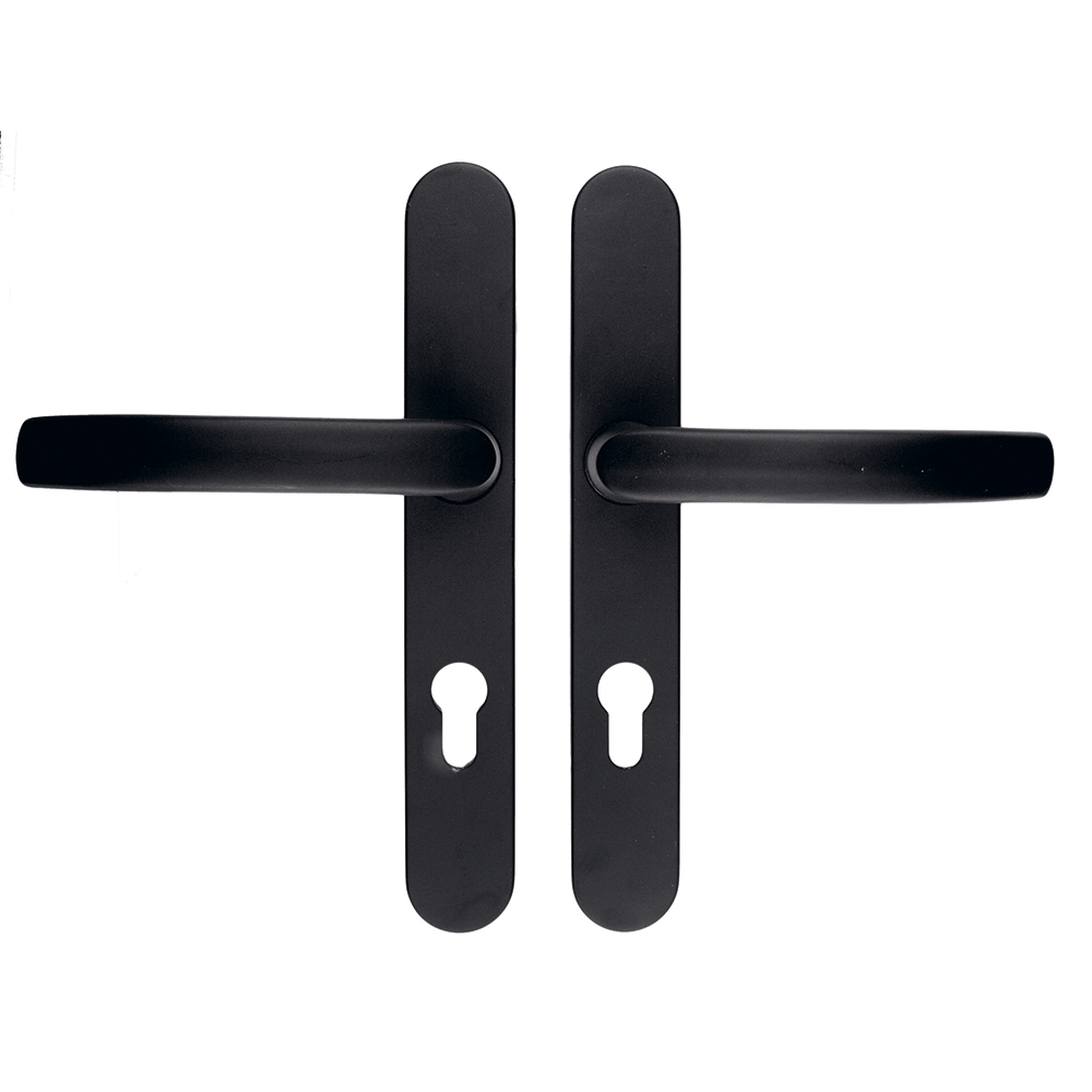 Veiligheidsbeslag smaldeur Ovaal 72 K/K zwart structuur