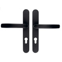 Veiligheidsbeslag smaldeur Ovaal 72 K/K zwart structuur