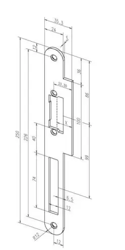 Vlakke sluitplaat 66B voor Profix2