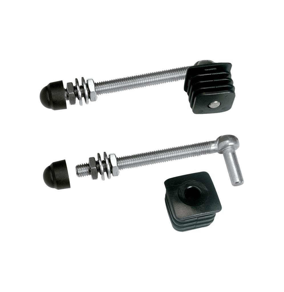 GBM12 Scharnierset voor tuinpoorten met polyamide doppen