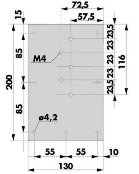 Montageplaat voor deuropvanger type 1300