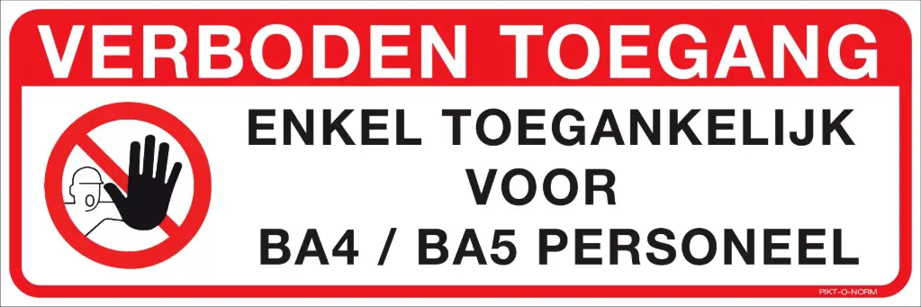 ENKEL TOEGANG BA4-BA5