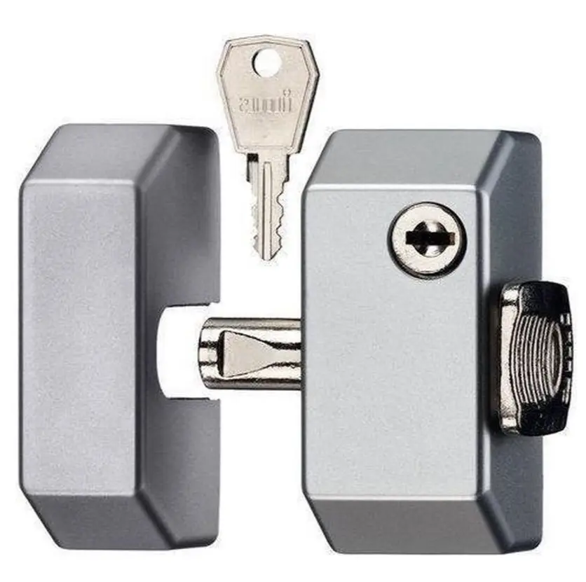 720 9005 Opleg-bijzetslot met sluitkom ZWART