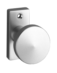 Knop op rechthoekig rozet