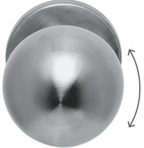 ARTITEC deurknop 96144 Permafix Proline knopkruk bol recht geveerd draaibaar PF RVS mat