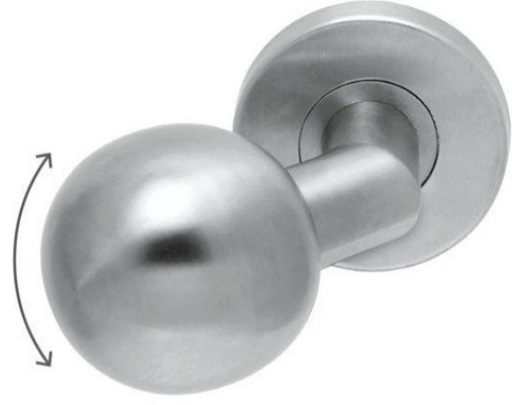 ARTITEC deurknop 96145 Permafix Proline knopkruk bol verkropt geveerd draaibaar PF RVS mat