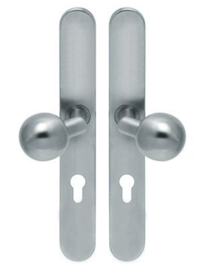 ARTITEC deurbeslag 97838 Pendeldeurbeslag met vaste RVS knop ( schuin gericht ) 72