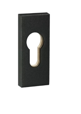 QUINCALUX deurbeslag 632-AI-60-0110 Schuifrozet 10mm ZWART rechthoekig