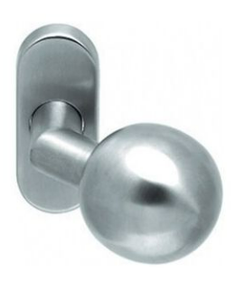 ARTITEC 67170R Wisselknop bol verkropt ovaal rvs mat