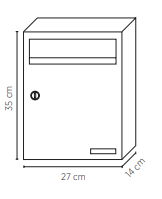 BG Boxes brievenbus ALUBOX V RAL 9005 ST