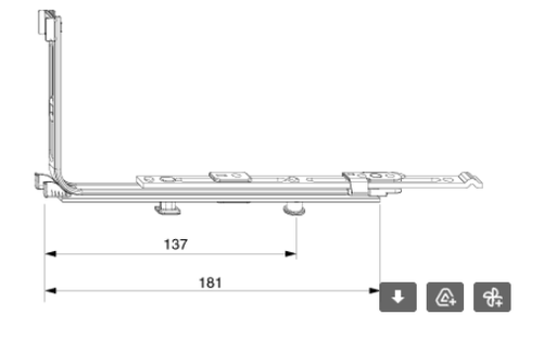 MACO 222205, hoekoverbrenging kipraam