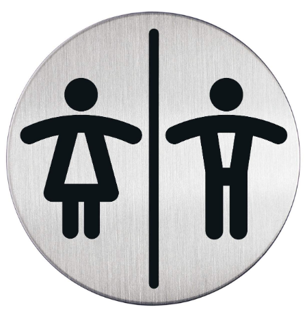 Durable 492023 PICTO Toilet dames/heren Ø83mm
