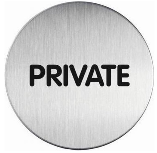 Durable 492465 PICTO ''PRIVATE'' Ø 83 mm