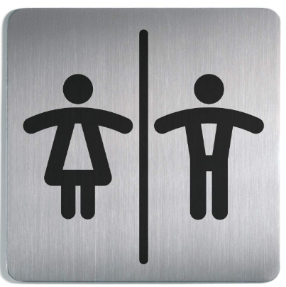 Durable 495823 PICTO Toilet dames/heren 150x150mm