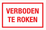 PIKT-O-NORM pictogram 17 VERBODEN TE ROKEN 400x250MM