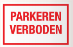 PIKT-O-NORM pictogram 17 PARKEREN VERBODEN 400x250MM