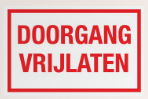 PIKT-O-NORM pictogram 17 DOORGANG VRIJLATEN 400x250MM