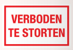 PIKT-O-NORM 17 VERBODEN TE STORTEN 400x250MM