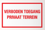 PIKT-O-NORM pictogram 17 VERBODEN TOEGANG PRIVAAT TERREIN 400x250MM