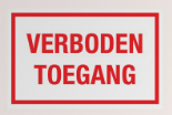 PIKT-O-NORM 17 VERBODEN TOEGANG 400x250MM