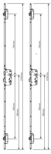 Gretsch-Unitas GU-SECURY Automatic – 1750 mm – Asafstand 72