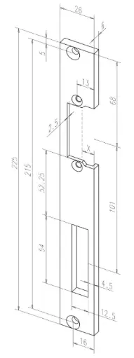 eff eff 35440 sluitplaat deuropener RVS