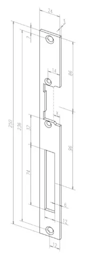 eff eff 04935-01 sluitplaat deuropener RVS