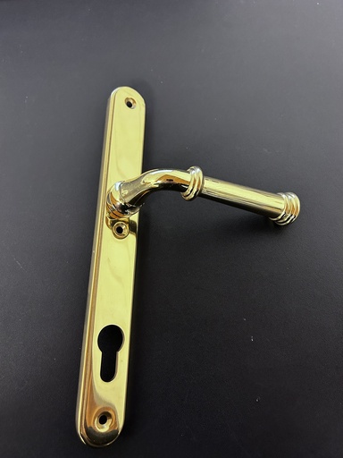 QUINCALUX 324-AI-IN-01-11D Beslagplaat 92 met kruk Messing gepolijst