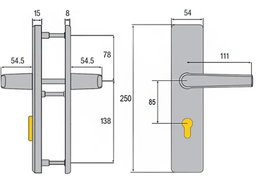 ABUS BLZS 85/8 F4 DD EK SKG***