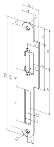 eff eff Vlakke sluitplaat 66B voor Profix2