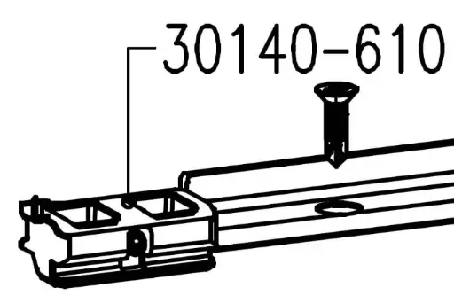 Sobinco 30140-610 kaderoploopblokje voor Chrono raambeslag 