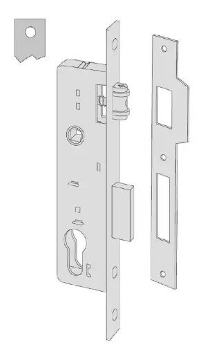 CISA 5C021 Rol + nachtschoot incl. sluitplaat